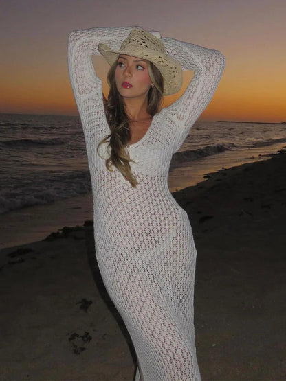 GLAM Crochet Maxi Dress